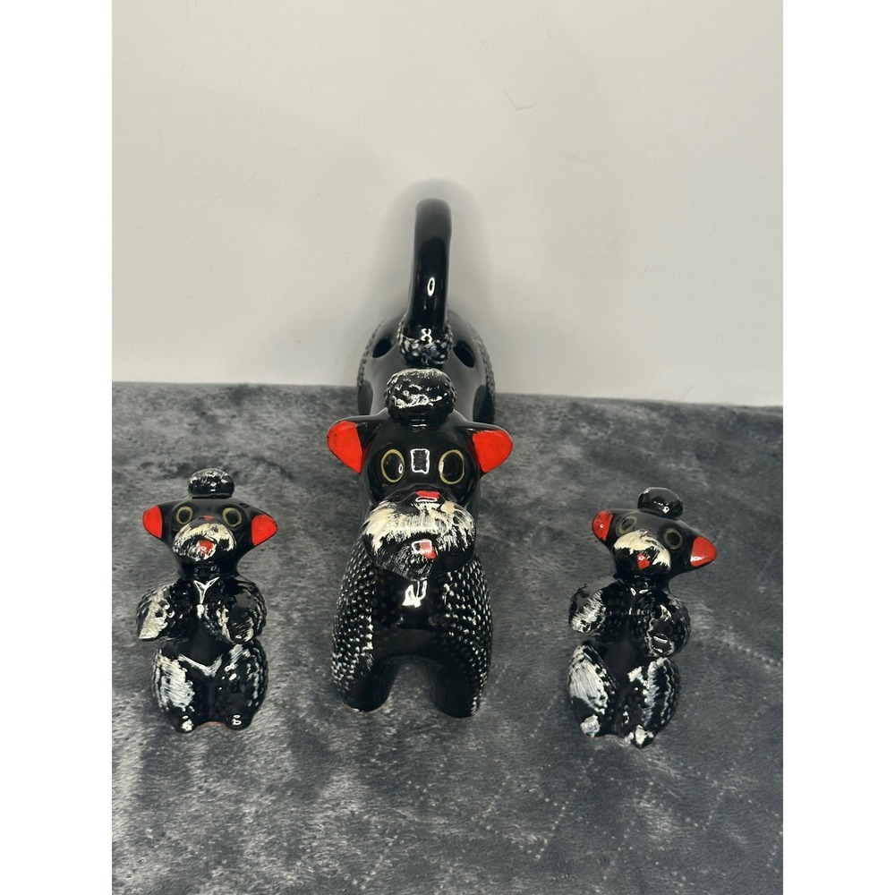 1950's poodle spice holder , salt & pepper shakers . Missing the spice holders *